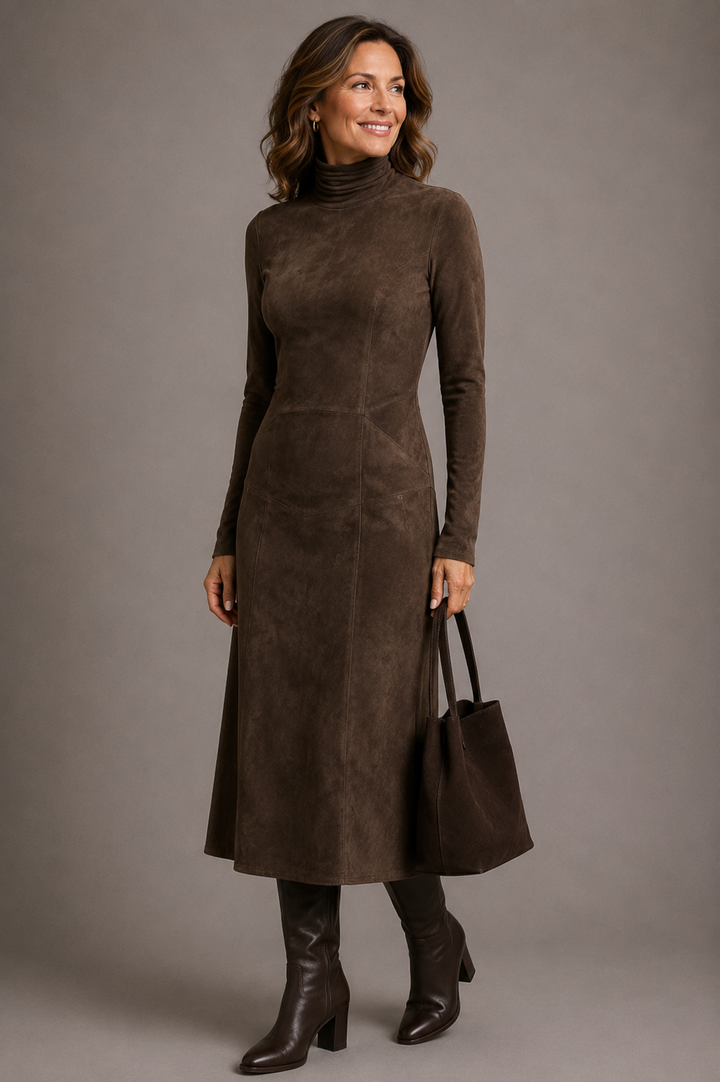 Sara | Robe Midi en Velours
