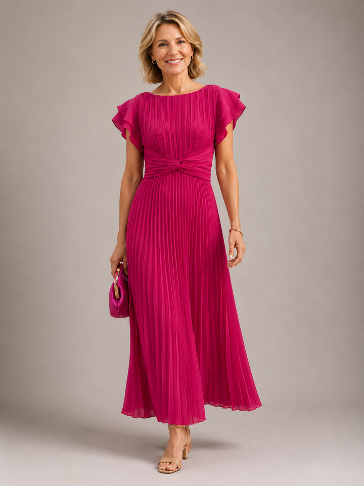 Wiam | Robe maxi plissée élégante