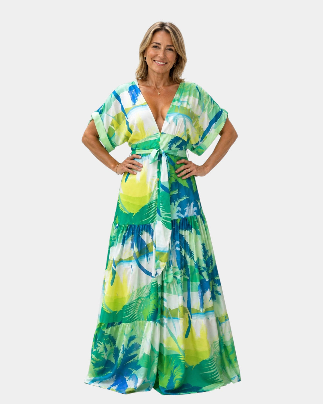 Almodis | Robe maxi tropicale