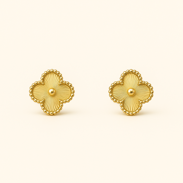 Boucles d'oreilles trèfles raffinées