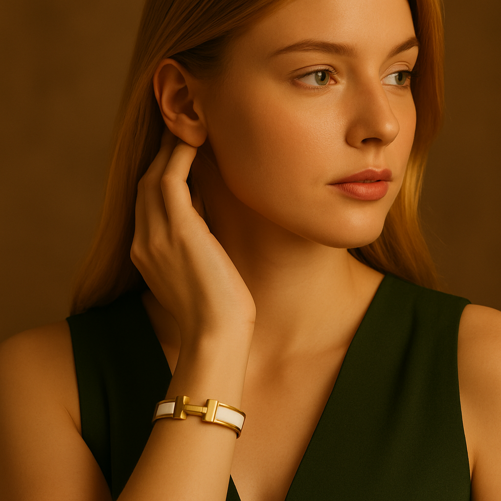 Bracelet jonc bicolore Helene H