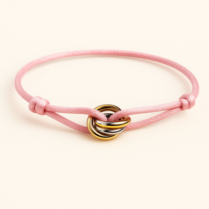 Bracelet cordon noir Trinity