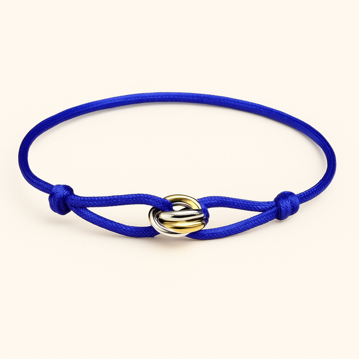 Bracelet cordon noir Trinity
