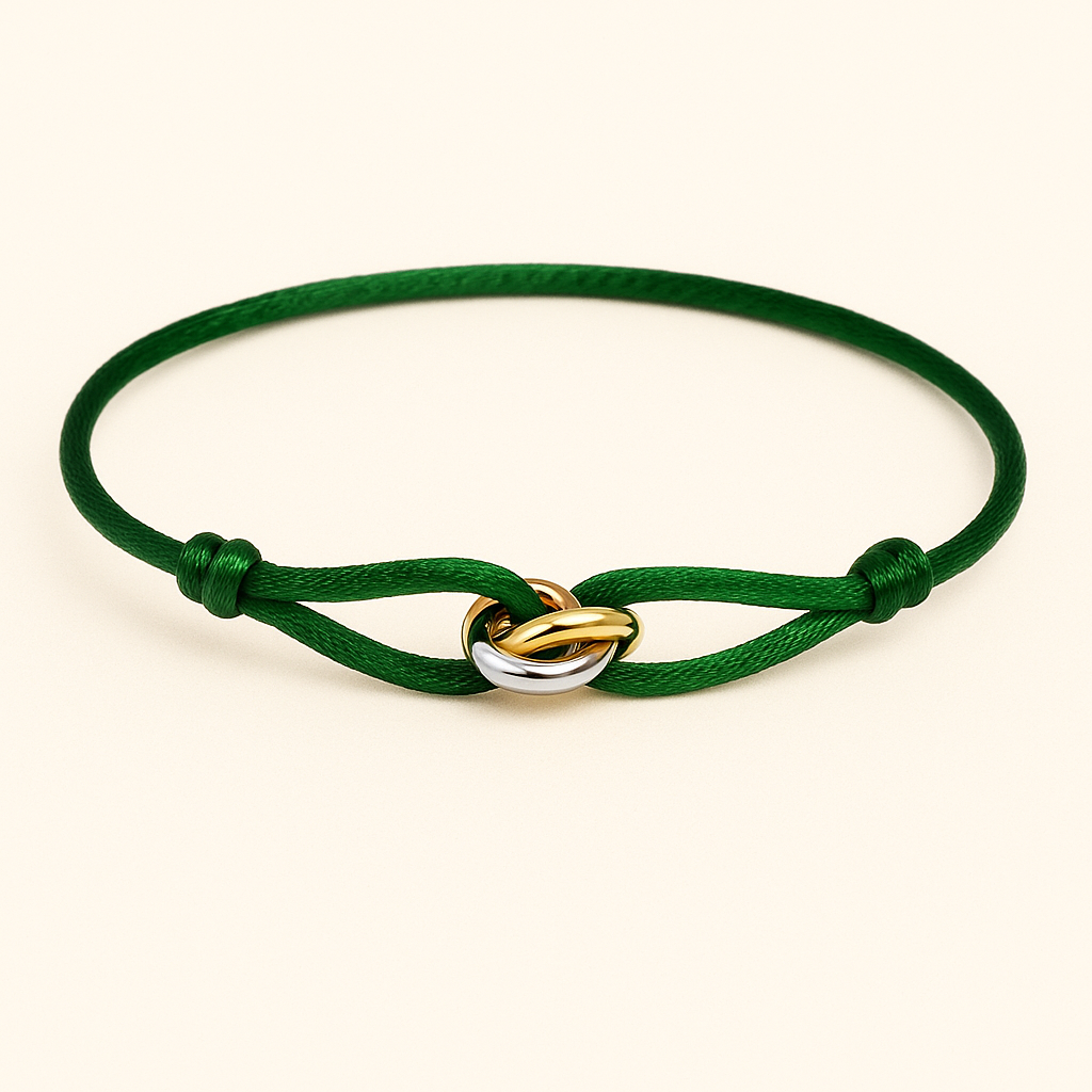 Bracelet cordon noir Trinity