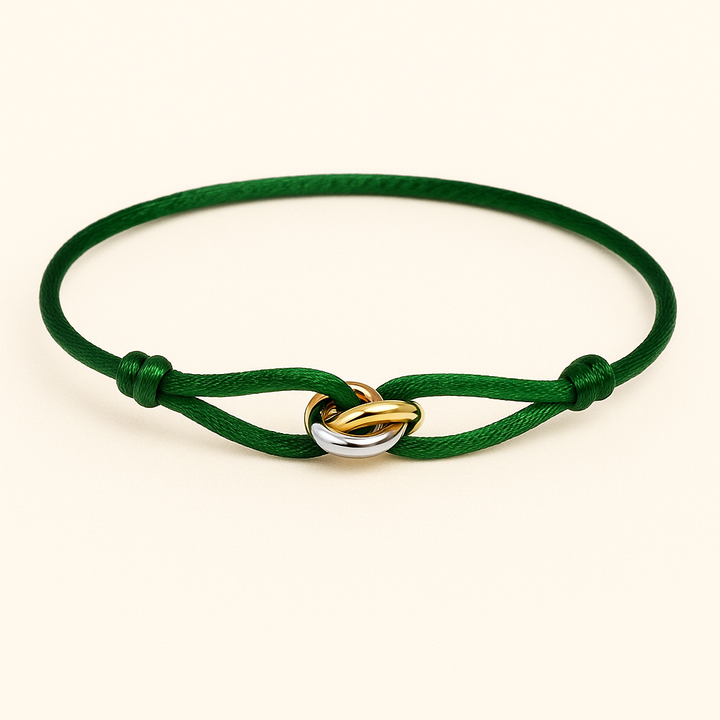 Bracelet cordon noir Trinity