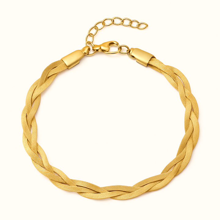 Bracelet doré tressé Palm
