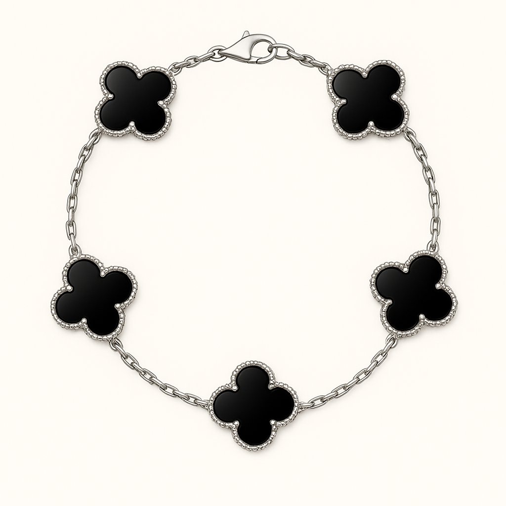 Bracelet trèfles dorés délicats