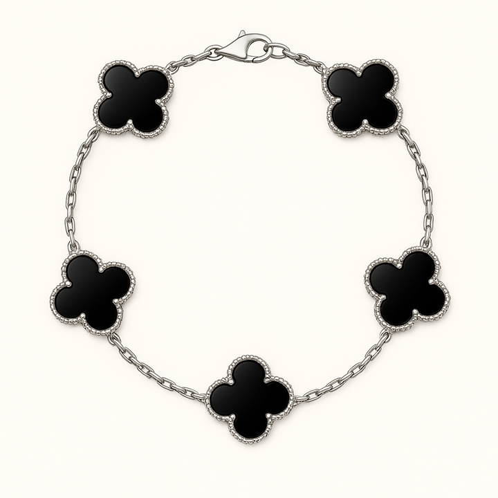 Bracelet trèfles dorés délicats
