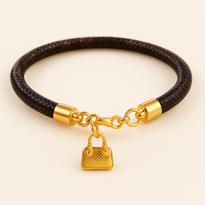 Bracelet breloque sac doré Lulu