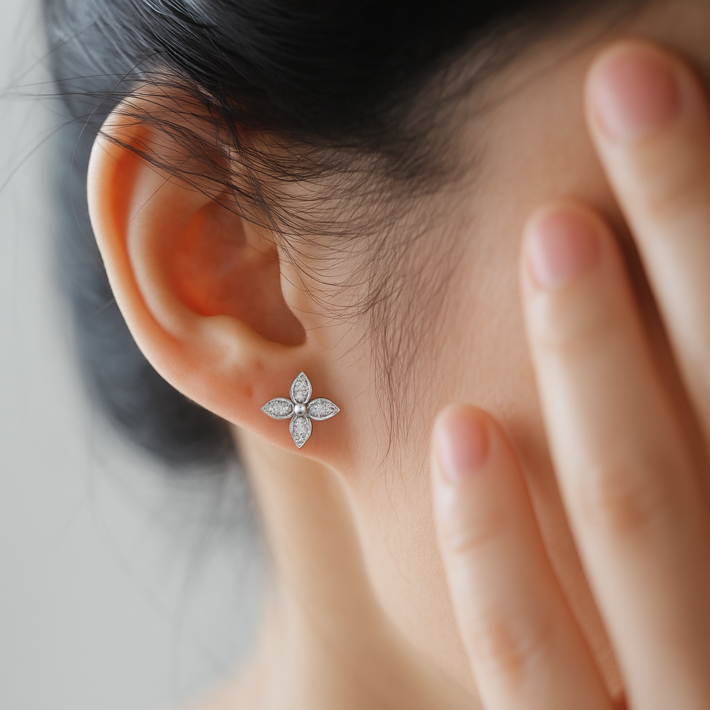 Boucles d'oreilles fleuries Nicole