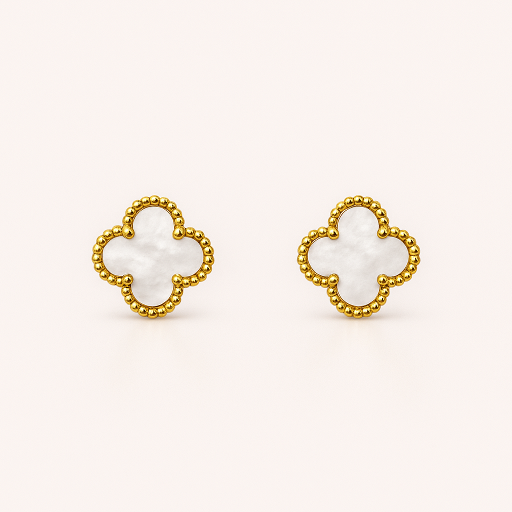Boucles d'oreilles trèfles raffinées