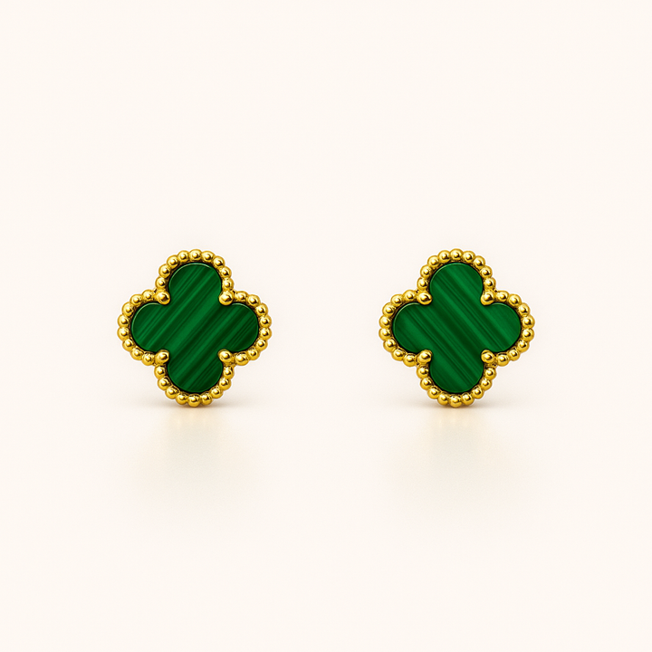 Boucles d'oreilles trèfles raffinées