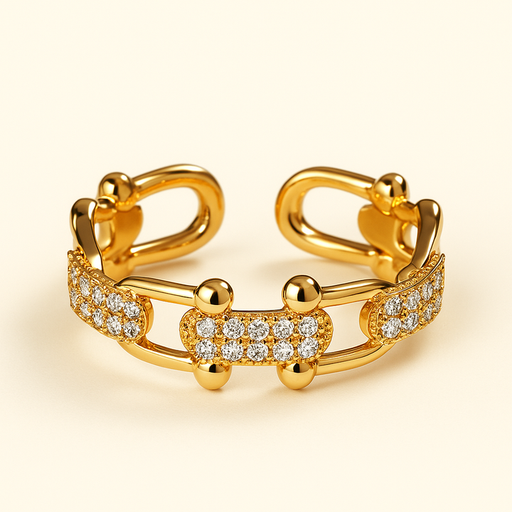 Bague dorée ondulée Chloe