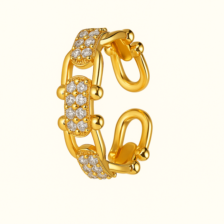 Bague dorée ondulée Chloe