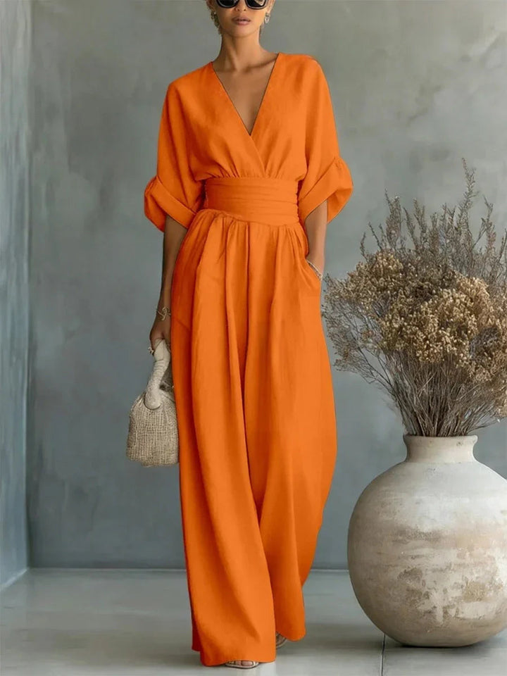 Combinaison Taille Haute à Col en V ? Élégance et Confort Estival 5