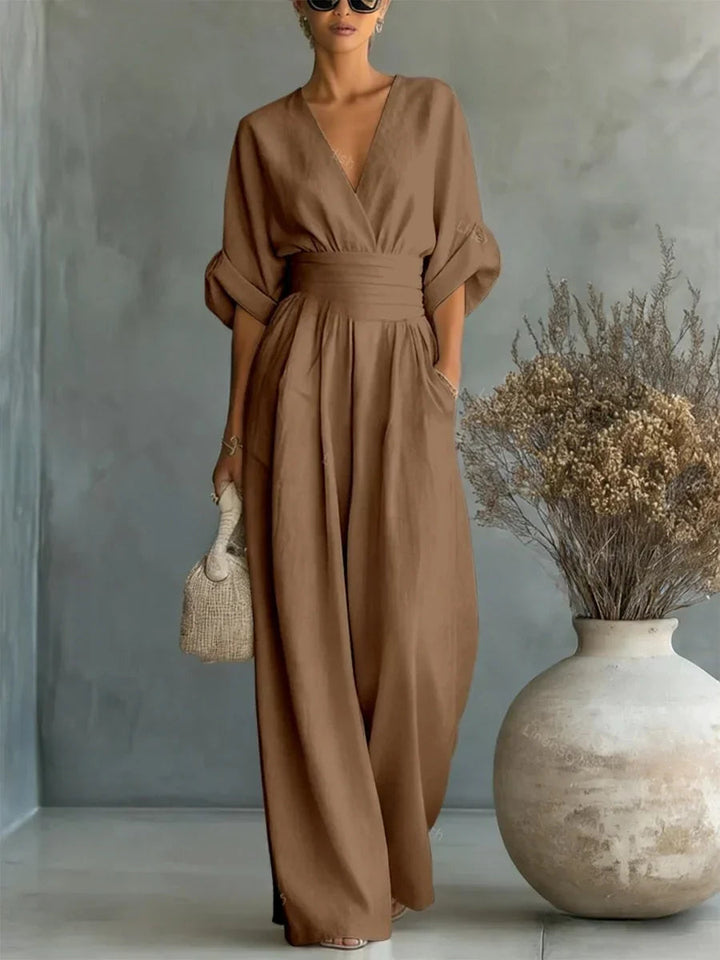 Combinaison Taille Haute à Col en V ? Élégance et Confort Estival 6