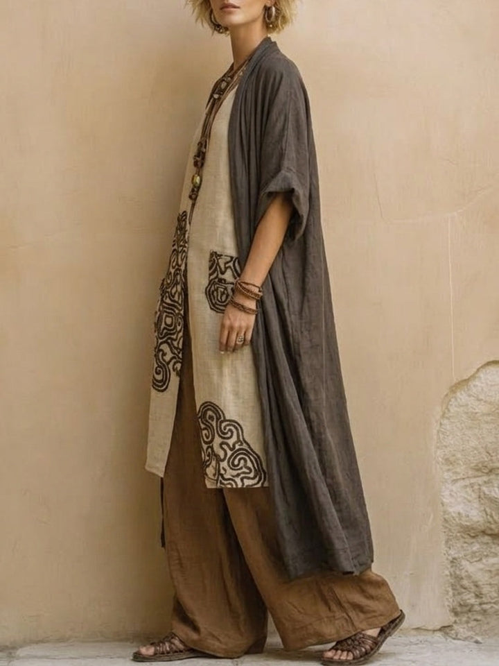 Ensemble Bohème Long Brodé Alessia ? Élégance Libre et Confort Naturel 3