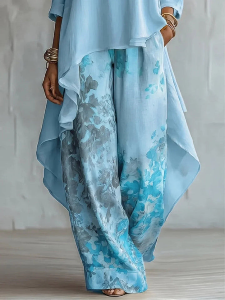 Ensemble Floral Asymétrique Serafina ? Élégance Fluide et Confort Absolu 2