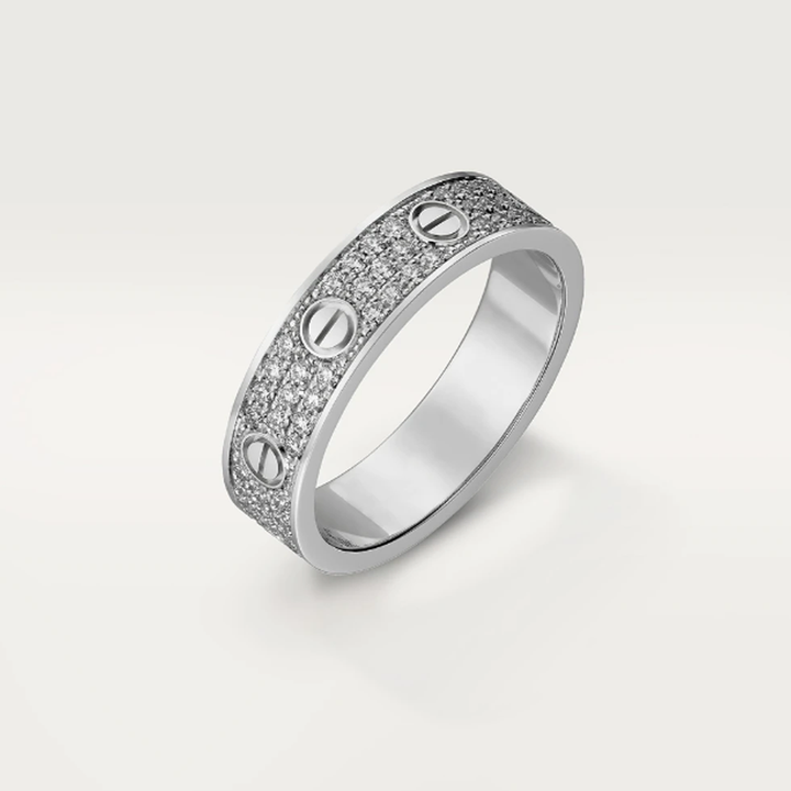 Title: Bague dorée Love Crystal