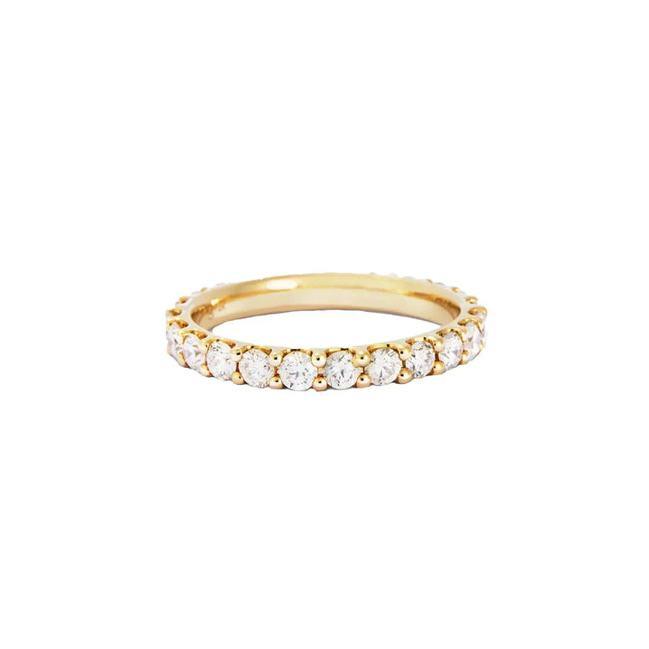 Bague tennis dorée classique