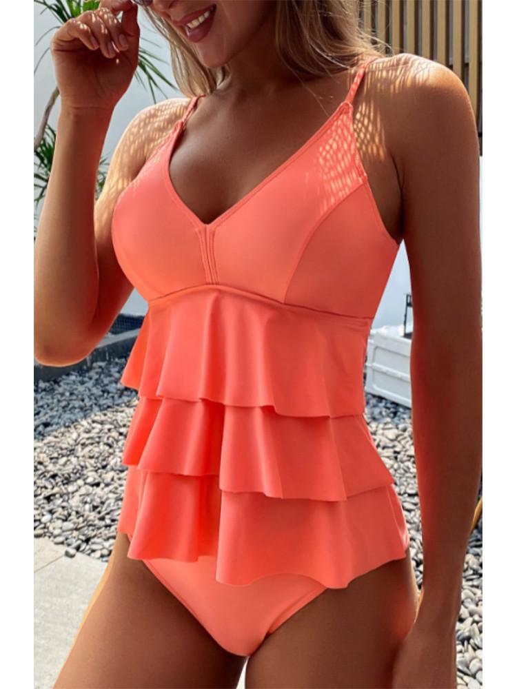 Malia Maillot de Bain Femme | Décolleté en V, Volants Flatteurs 2