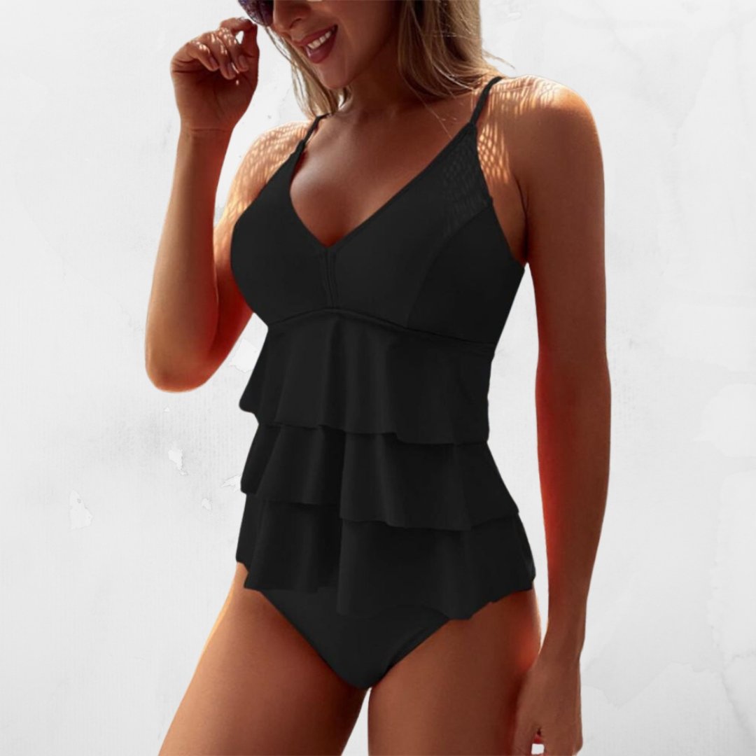 Malia Maillot de Bain Femme | Décolleté en V, Volants Flatteurs 4