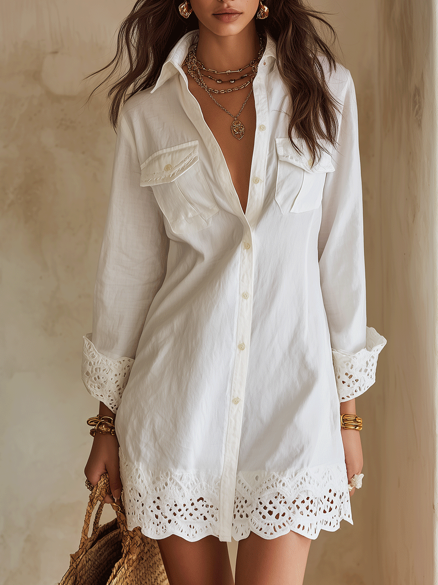 Mini-Robe Chemise Délia ? Élégance et Confort pour Vos Journées d'Été 0