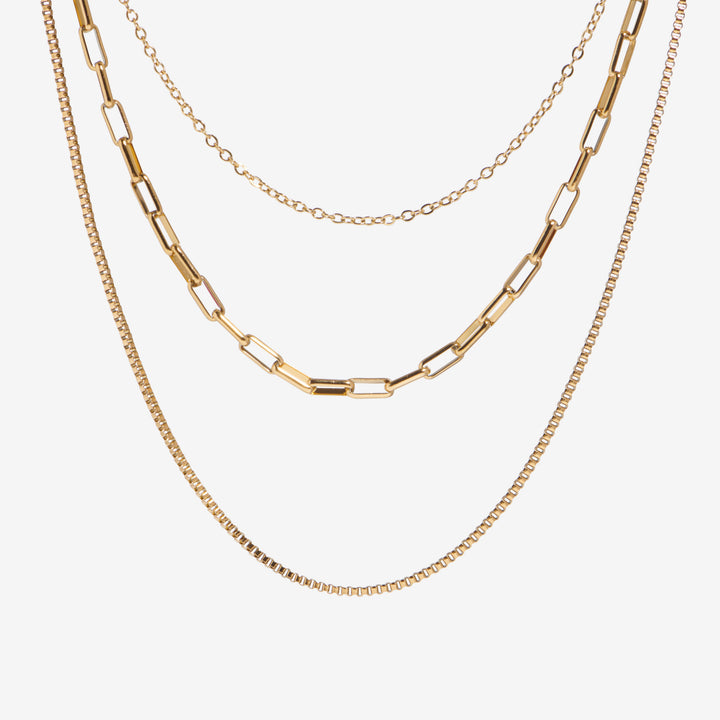 Collier ras de cou triple rang Solara