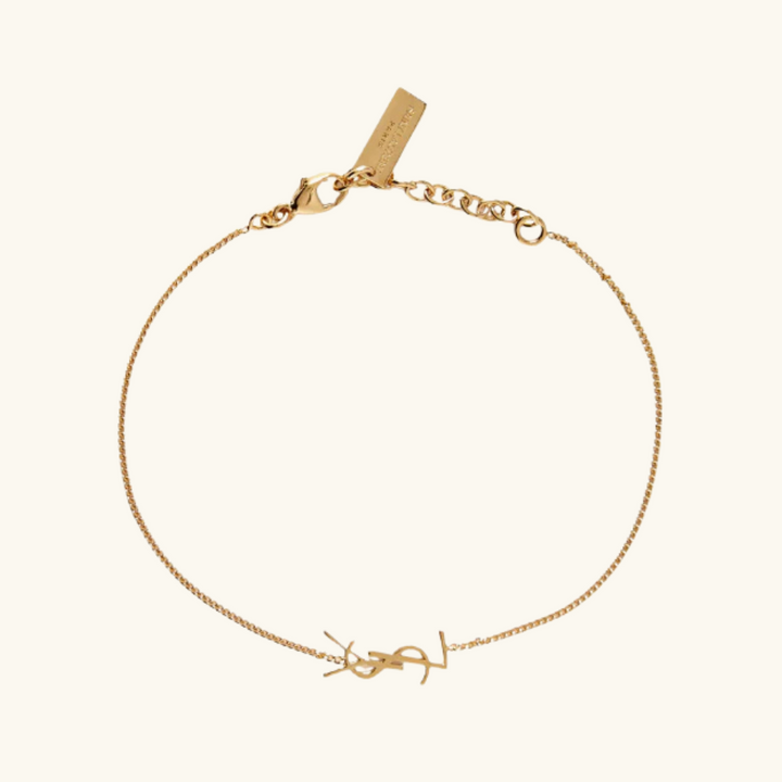 Bracelet à maillons et lettres argentées