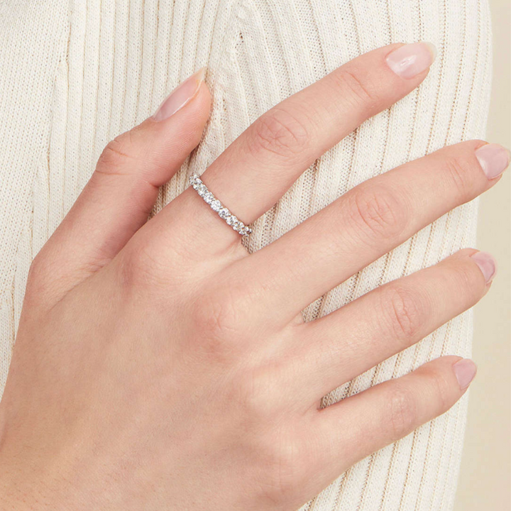 Bague tennis dorée classique