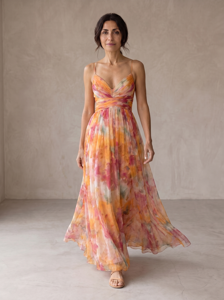 Robe Longue Femme Gisèle ? Élégance Florale Pour Toutes Occasions 1