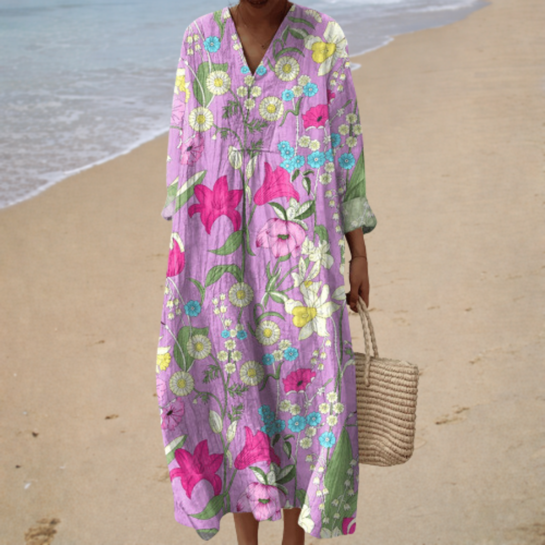 Robe Longue Femme ? Élégance Florale pour un Été Confortable 0