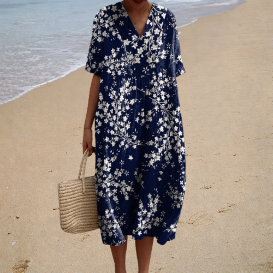 Robe Longue Fleurie Maristella ? Élégance Naturelle et Confort Estival 1