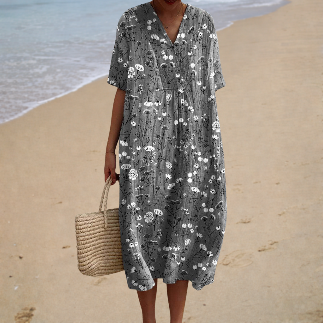 Robe Longue Florale Minimaliste ? Élégance Naturelle et Confort Estival 0
