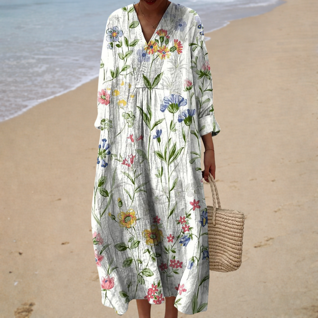Robe Longue à Fleurs Viviane ? Élégance Naturelle & Confort Estival 0