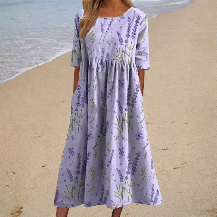 Robe Mi-Longue Bohème Éléonore ? Élégance Naturelle et Confort Estival 2