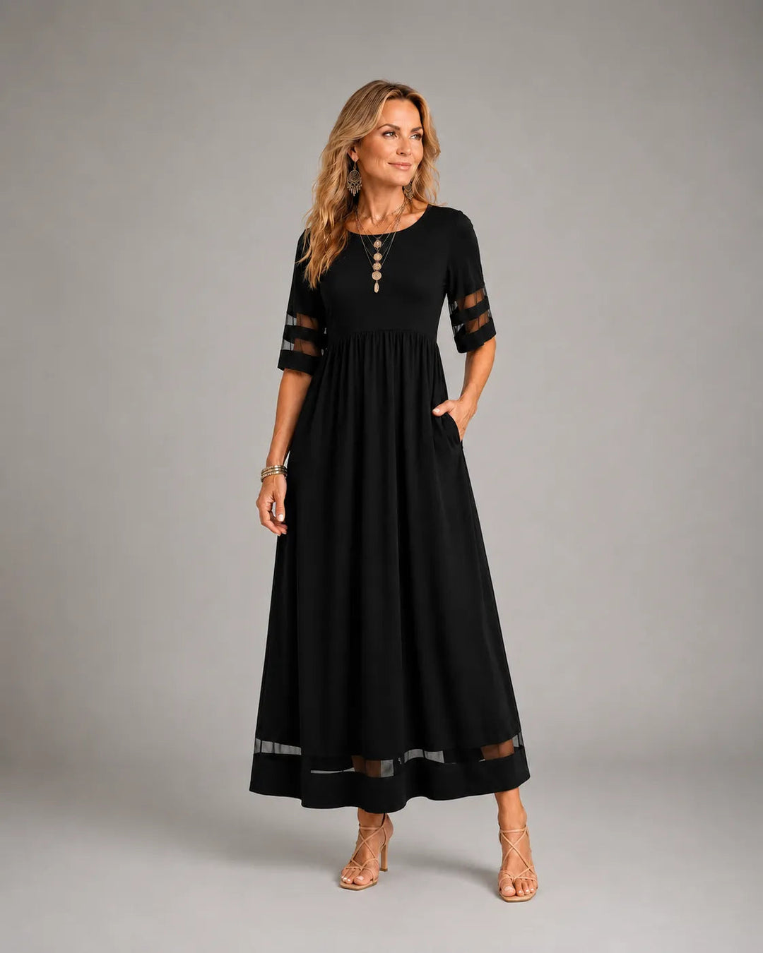 Robe Midi Femme Aubrey ? Élégance Chic et Confort au Quotidien 1