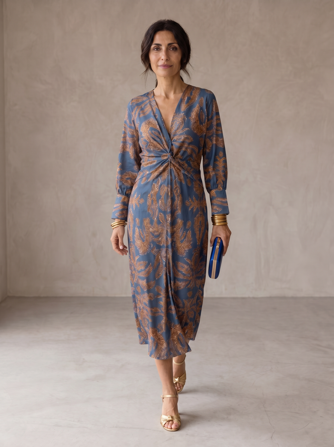 Robe Midi Femme Céleste ? Élégance Florale pour Sublimer Votre Silhouette 1
