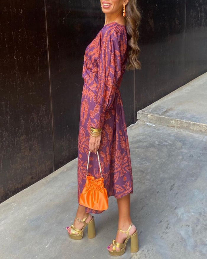 Robe Midi Femme Céleste ? Élégance Florale pour Sublimer Votre Silhouette 4