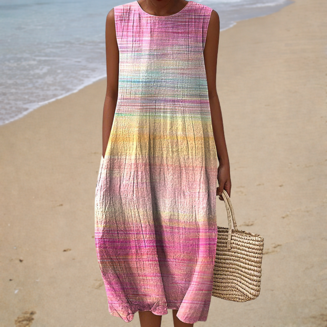 Robe Midi Fluide Octavie ? Élégance Naturelle et Confort Estival 0