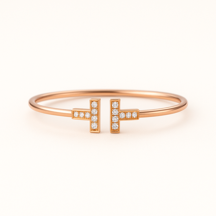 Bracelet jonc ouvert moderne Tess T