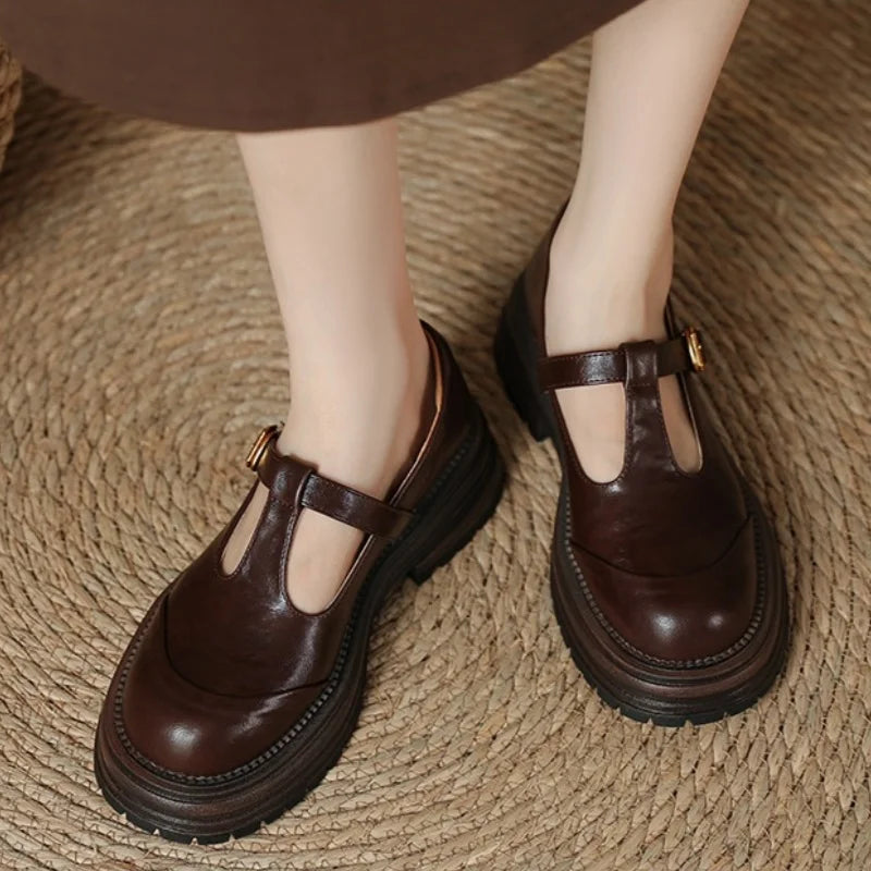 Fleur | Chaussures T-Bar avec Charme Vintage