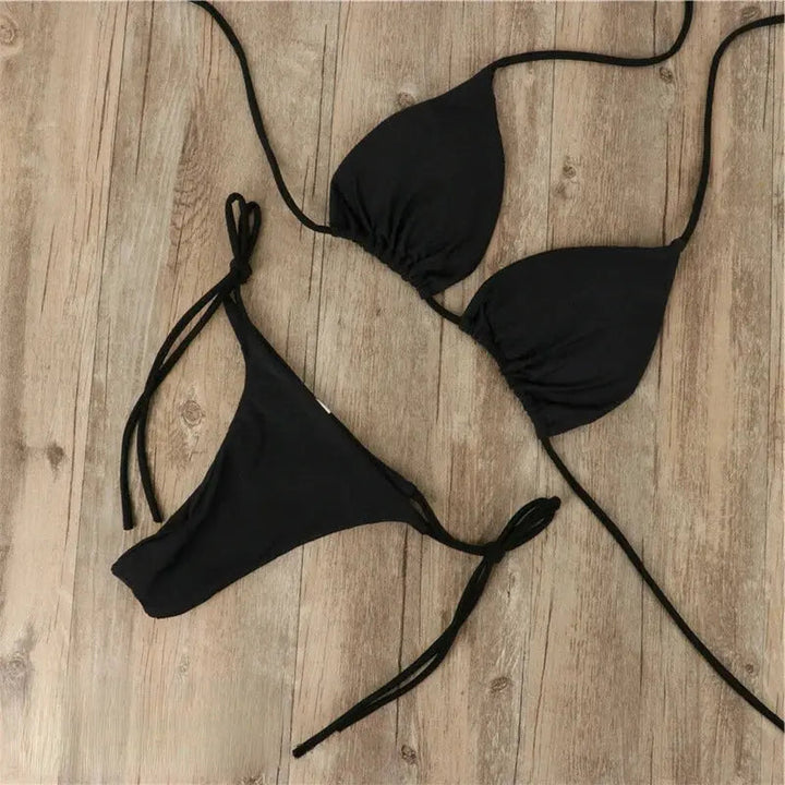 Solea Femme Bikini | Brillance Dorée, Coupe Élégante 6