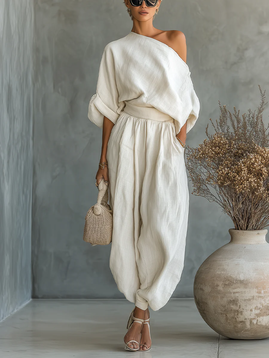 Tenue fluide à une épaule ? Élégance naturelle et confort estival 0