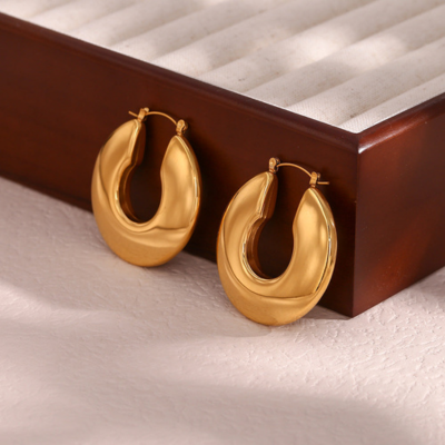 Boucles d'oreilles disques dorées Lille