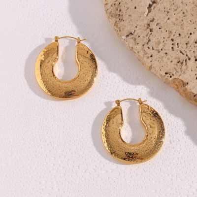 Boucles d'oreilles disques dorées Lille