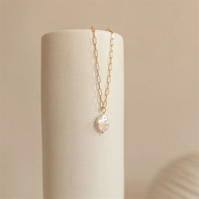 Collier maille trombone et perle Kos