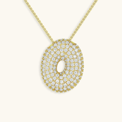 Collier initiales dorées scintillantes