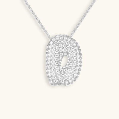 Collier initiales dorées scintillantes