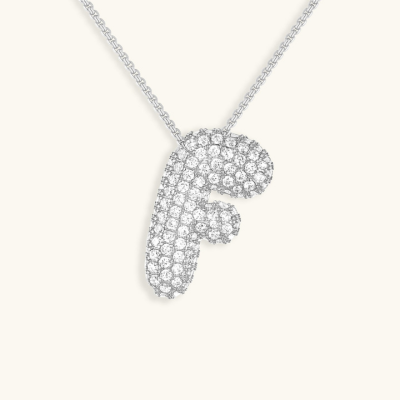 Collier initiales dorées scintillantes